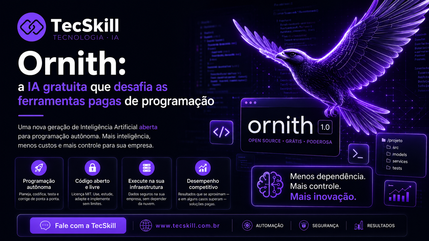 Ornith: a inteligência artificial gratuita que começa a desafiar as ferramentas pagas de programação